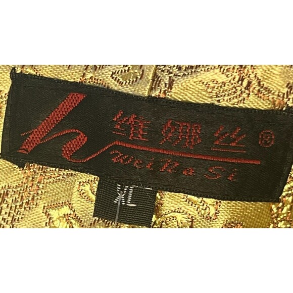 Wei Na Si Asian Floral Collar Silk Wrap Jacket/Top Womens SZ XL. - Picture 6 of 9